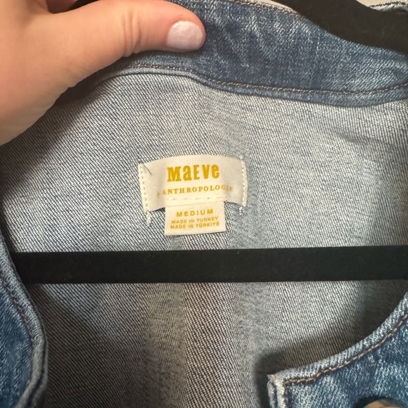 Anthropologie Maeve Coco patch pocket denim jacket - Picture 5 of 9